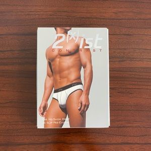 2(x)ist Contrast No Show Brief - black and pink. Medium.